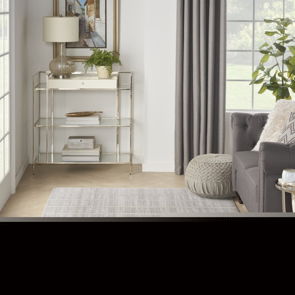 4' X 6' Gray Geometric Area Rug