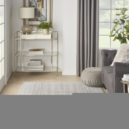 4' X 6' Gray Geometric Area Rug
