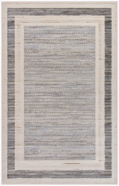 4' X 6' Gray Geometric Area Rug