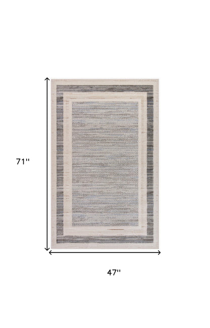 4' X 6' Gray Geometric Area Rug