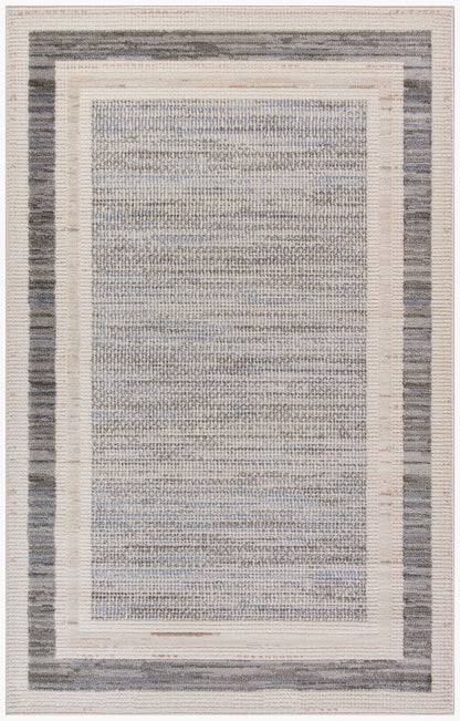 4' X 6' Gray Geometric Area Rug