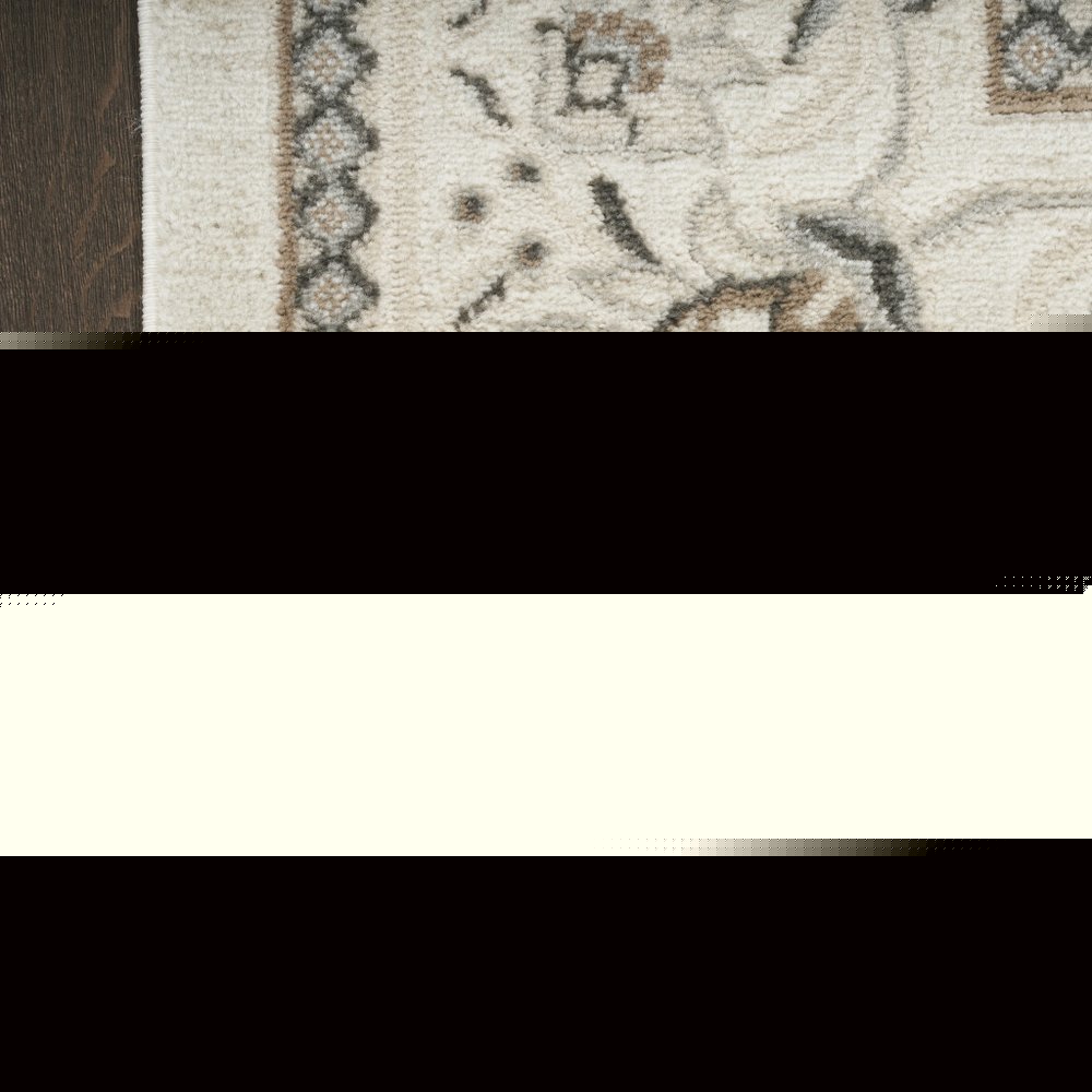 8' X 10' Cream Floral Distressed Area Rug