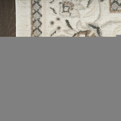 8' X 10' Cream Floral Distressed Area Rug