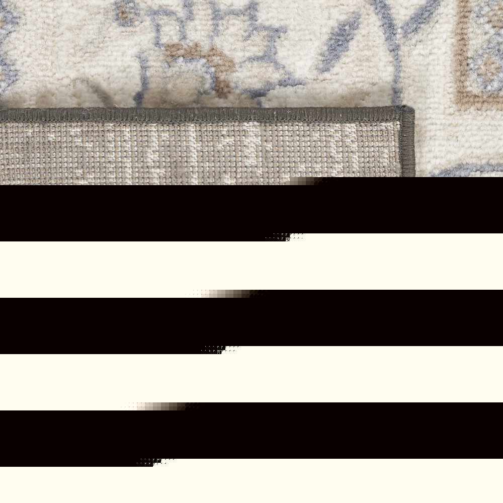 5' X 7' Gray Floral Distressed Area Rug