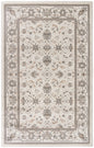 4' X 6' Cream Floral Distressed Area Rug