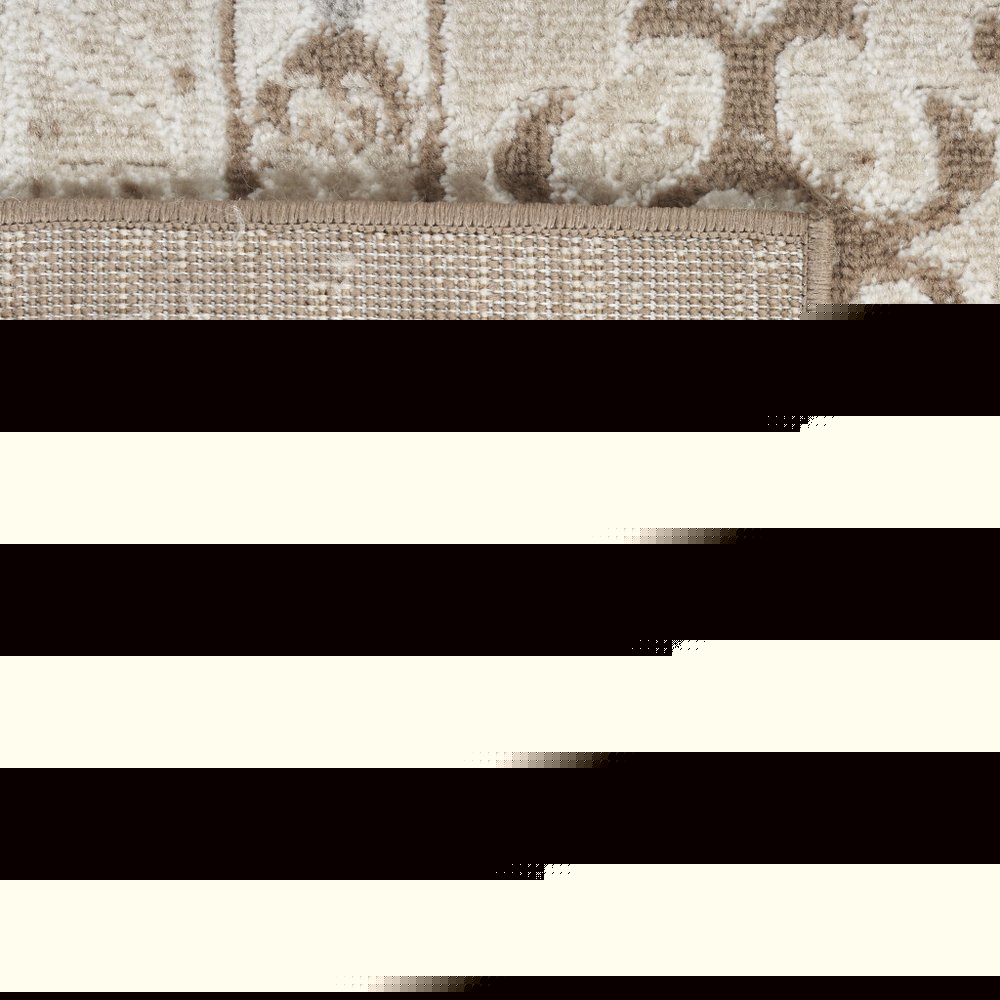 8' X 10' Brown Geometric Distressed Area Rug