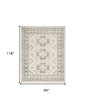 8' X 10' Gray Geometric Distressed Area Rug