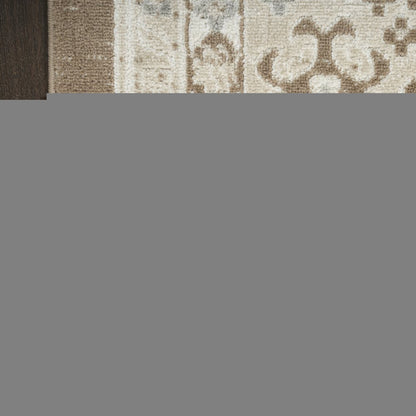 4' X 6' Brown Geometric Distressed Area Rug