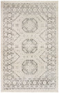 4' X 6' Gray Geometric Distressed Area Rug