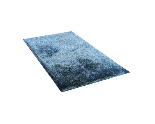 8' X 11' Blue Shag Hand Tufted Area Rug