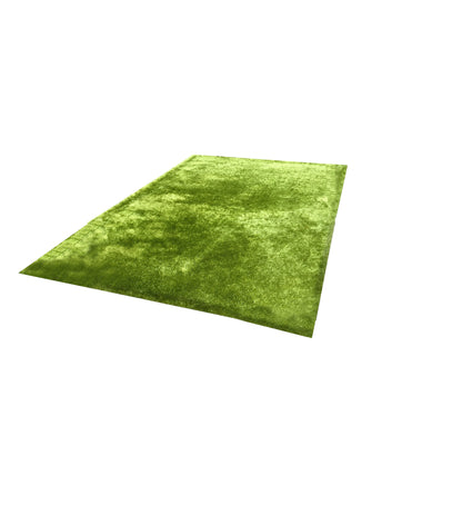 5' X 7' Lime Green Shag Hand Tufted Area Rug