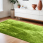 5' X 7' Lime Green Shag Hand Tufted Area Rug