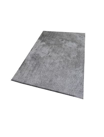 5' X 7' Gray Shag Hand Tufted Area Rug