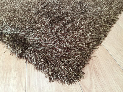 8' X 11' Brown Shag Hand Tufted Area Rug