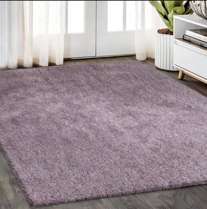 5' X 7' Purple Shag Hand Tufted Area Rug