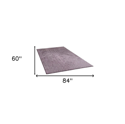 5' X 7' Purple Shag Hand Tufted Area Rug