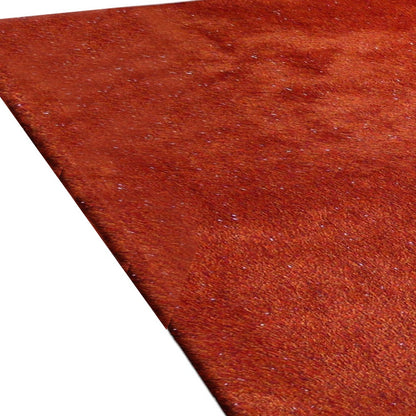 5' X 7' Red Shag Hand Tufted Area Rug