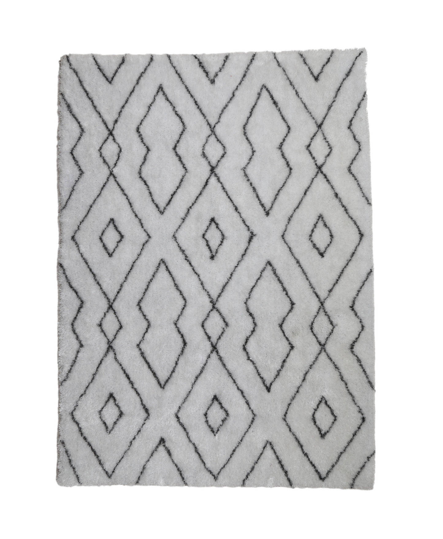 2' X 3' White Shag Hand Tufted Area Rug