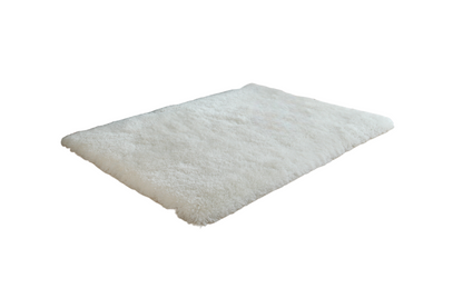 5' X 7' White Shag Hand Tufted Area Rug