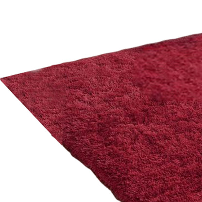 5' X 7' Red Shag Hand Tufted Area Rug