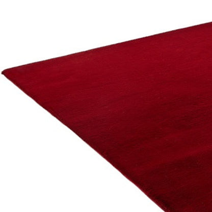 5' X 8' Red Faux Fur Shag Washable Non Skid Area Rug