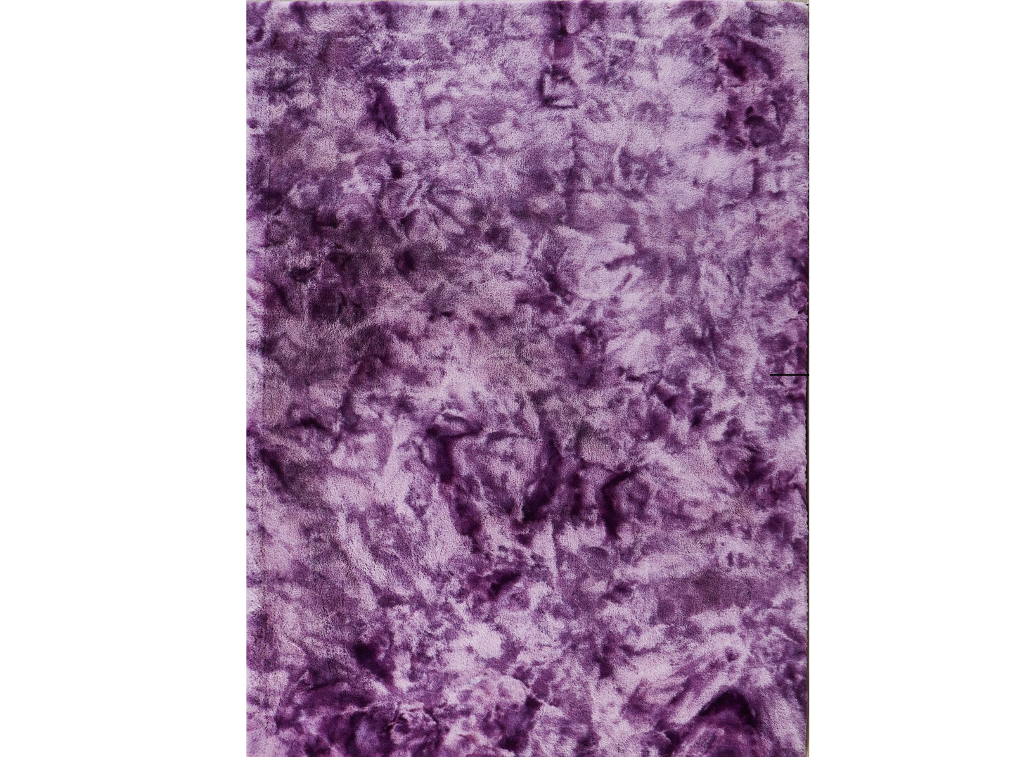 7' X 10' Purple and Ivory FauX Fur Shag Non Skid Area Rug