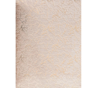 2' X 3' Beige and Gold Faux Fur Abstract Shag Non Skid Area Rug