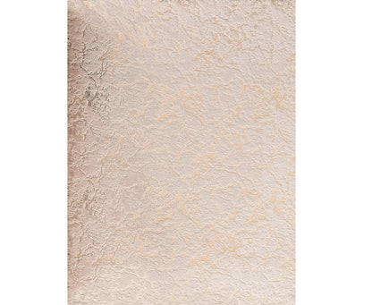 2' X 3' Beige and Gold Faux Fur Abstract Shag Non Skid Area Rug