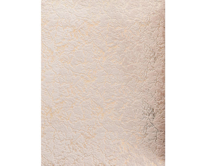 2' X 3' Beige and Gold Faux Fur Abstract Shag Non Skid Area Rug