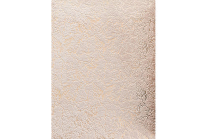 2' X 3' Beige and Gold Faux Fur Abstract Shag Non Skid Area Rug