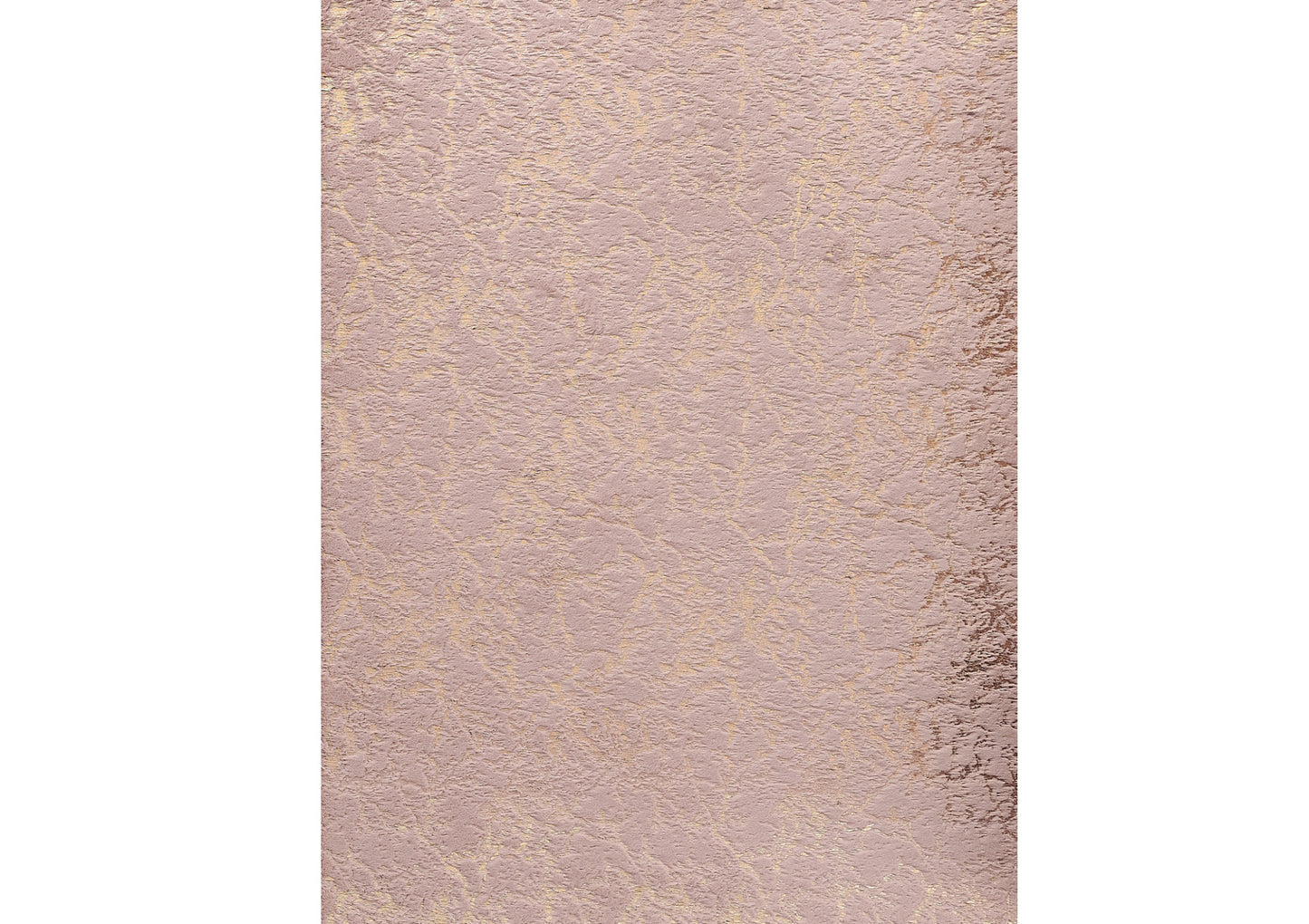 6' X 9' Pink and Gold Faux Fur Abstract Shag Non Skid Area Rug