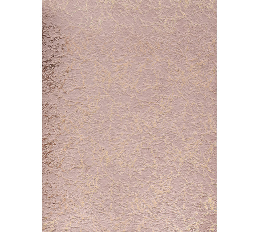 6' X 9' Pink and Gold Faux Fur Abstract Shag Non Skid Area Rug