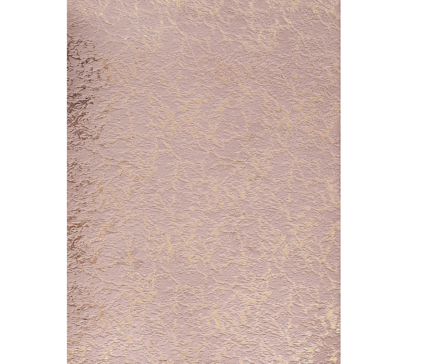 6' X 9' Pink and Gold Faux Fur Abstract Shag Non Skid Area Rug