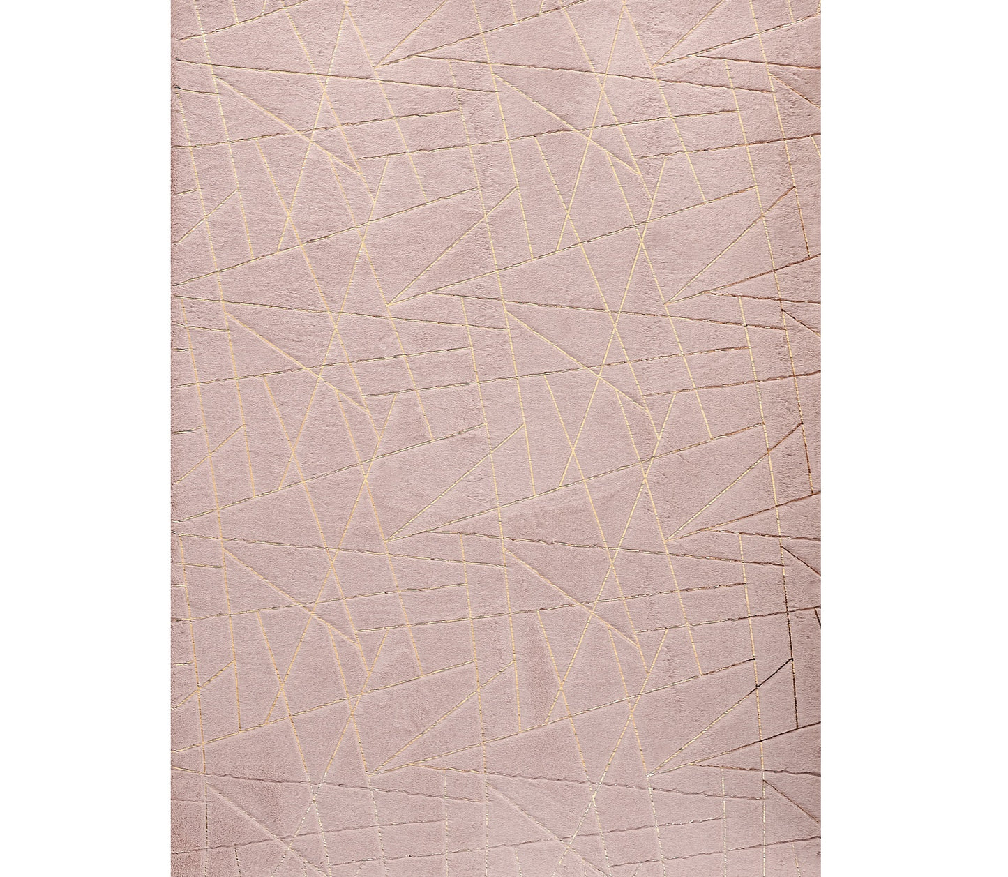 6' X 9' Pink and Gold Faux Fur Abstract Shag Non Skid Area Rug