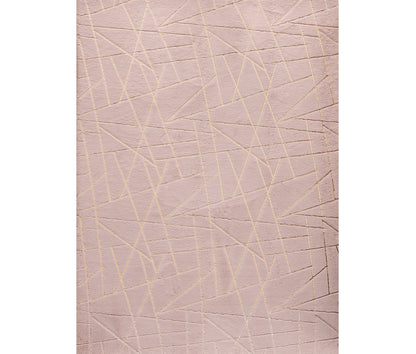 6' X 9' Pink and Gold Faux Fur Abstract Shag Non Skid Area Rug