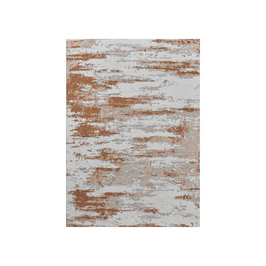 2' X 3' Gray and Brown Abstract Printed Washable Non Skid Area Rug