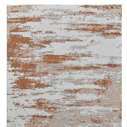 2' X 3' Gray and Brown Abstract Printed Washable Non Skid Area Rug