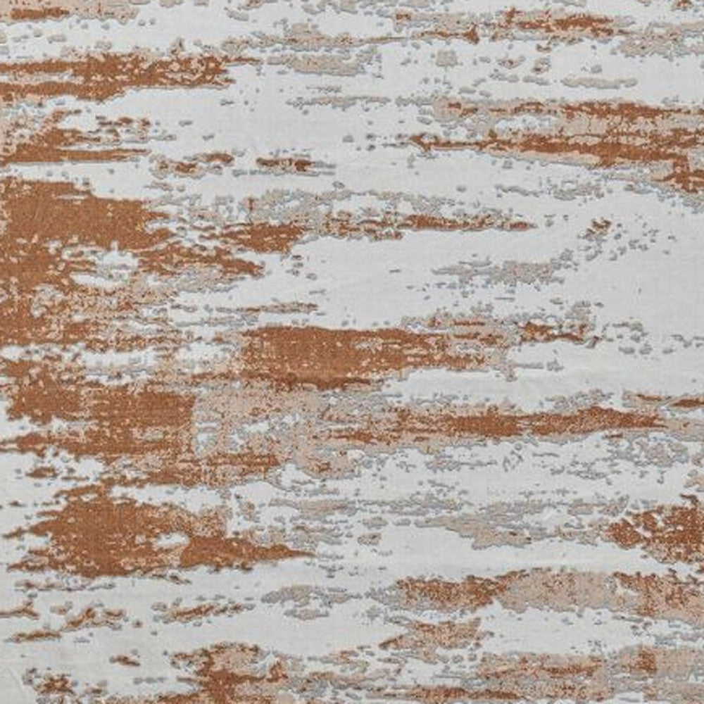 2' X 3' Gray and Brown Abstract Printed Washable Non Skid Area Rug