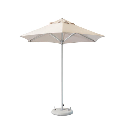 9' Ecru Polyester Round Market Patio Umbrella