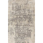 8' X 10' Gray and Ivory Floral Area Rug