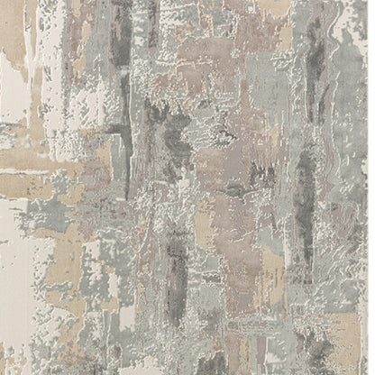 5' X 8' Gray and Beige Abstract Area Rug