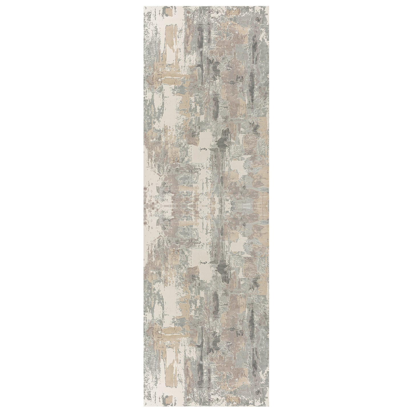 5' X 8' Gray and Beige Abstract Area Rug