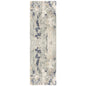 7' Blue And Beige Abstract Runner Rug