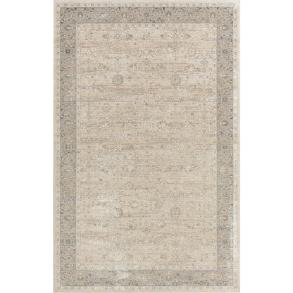 2' X 3' Beige Floral Area Rug