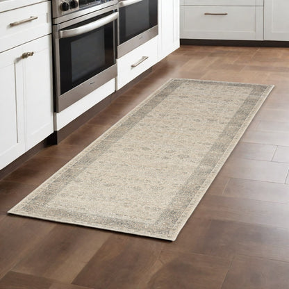 2' X 3' Beige Floral Area Rug