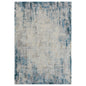 2' X 3' Blue and Ivory Abstract Area Rug