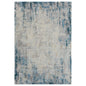 2' X 3' Blue and Ivory Abstract Area Rug