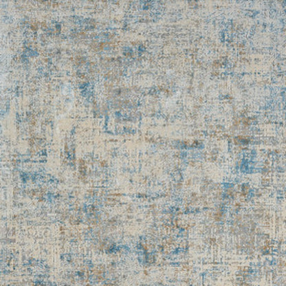 2' X 3' Blue and Ivory Abstract Area Rug