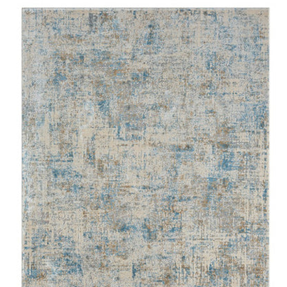 2' X 3' Blue and Ivory Abstract Area Rug