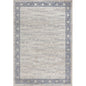 2' X 3' Blue and Beige Floral Area Rug